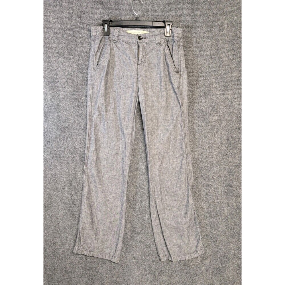 DAUGHTERS OF THE LIBERATION Linen Blend Gray Wide Leg Trousers Pants Coastal 06